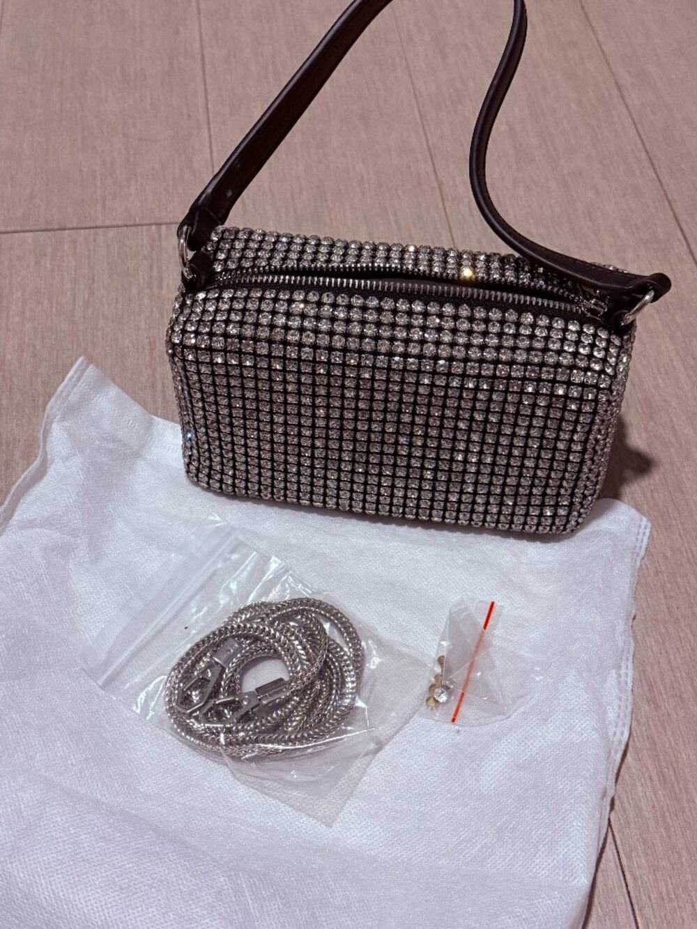 Silver Crystal Bag NWOT